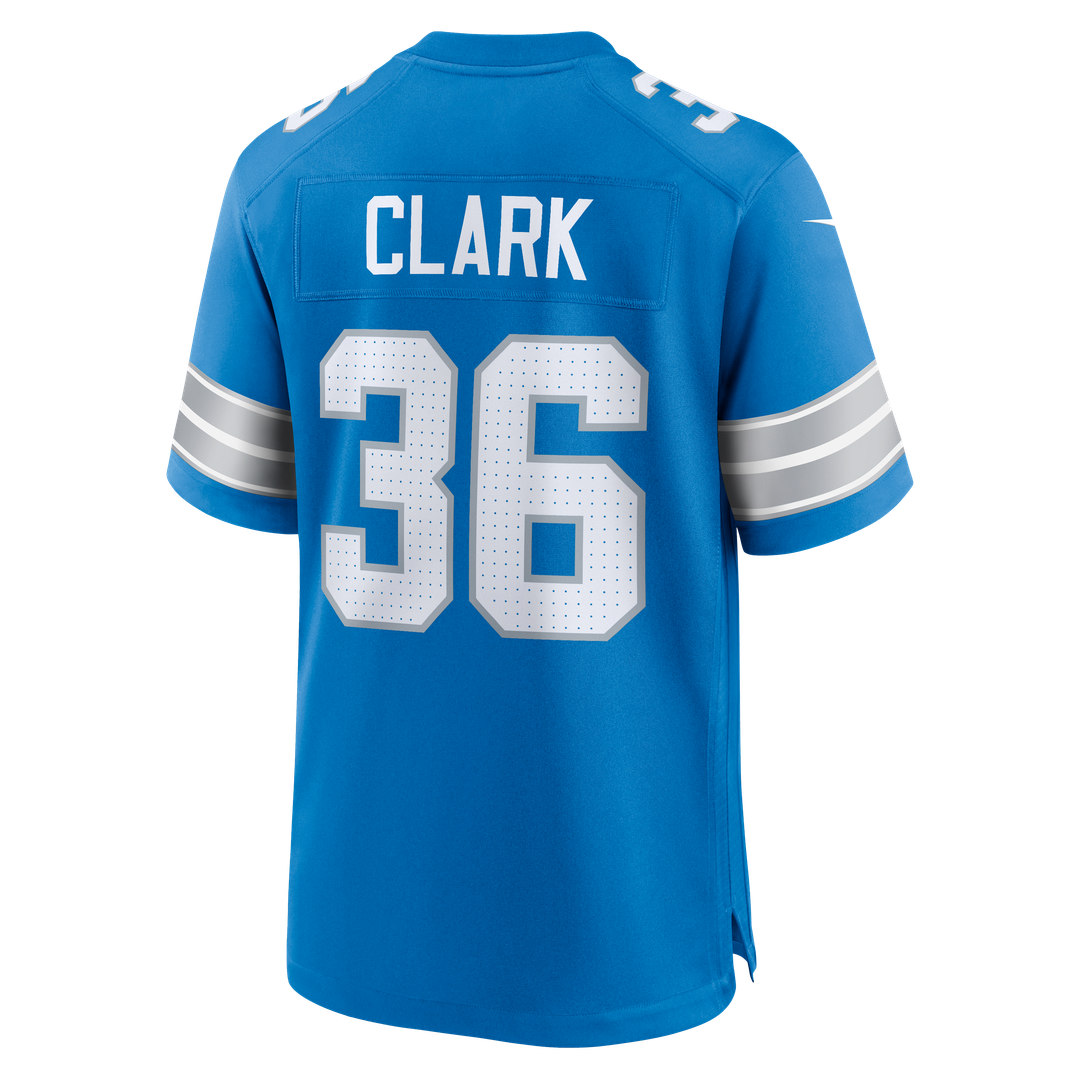 Detroit Lions Chuck Clark Nike Blue Game Jersey