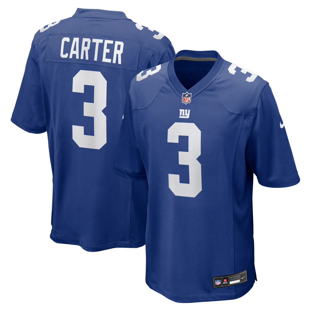 New York Giants Abdul Carter Nike Royal Game Jersey