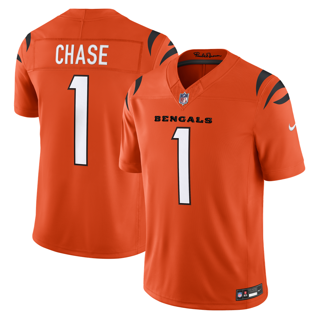 Cincinnati Bengals Ja'Marr Chase Nike Black Team Vapor FUSE Stitched Limited Jersey