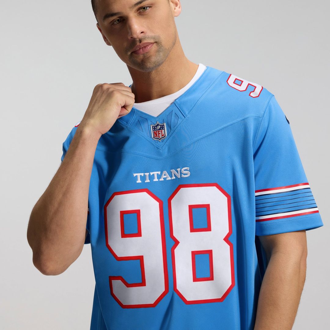 Tennessee Titans Jeffery Simmons Nike White Vapor FUSE Stitched Limited Jersey