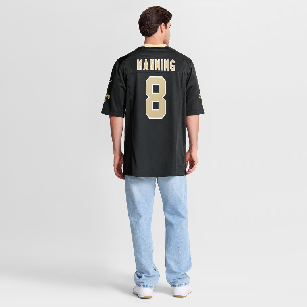 New Orleans Saints Archie Manning Nike Black Retired Player Game Jersey