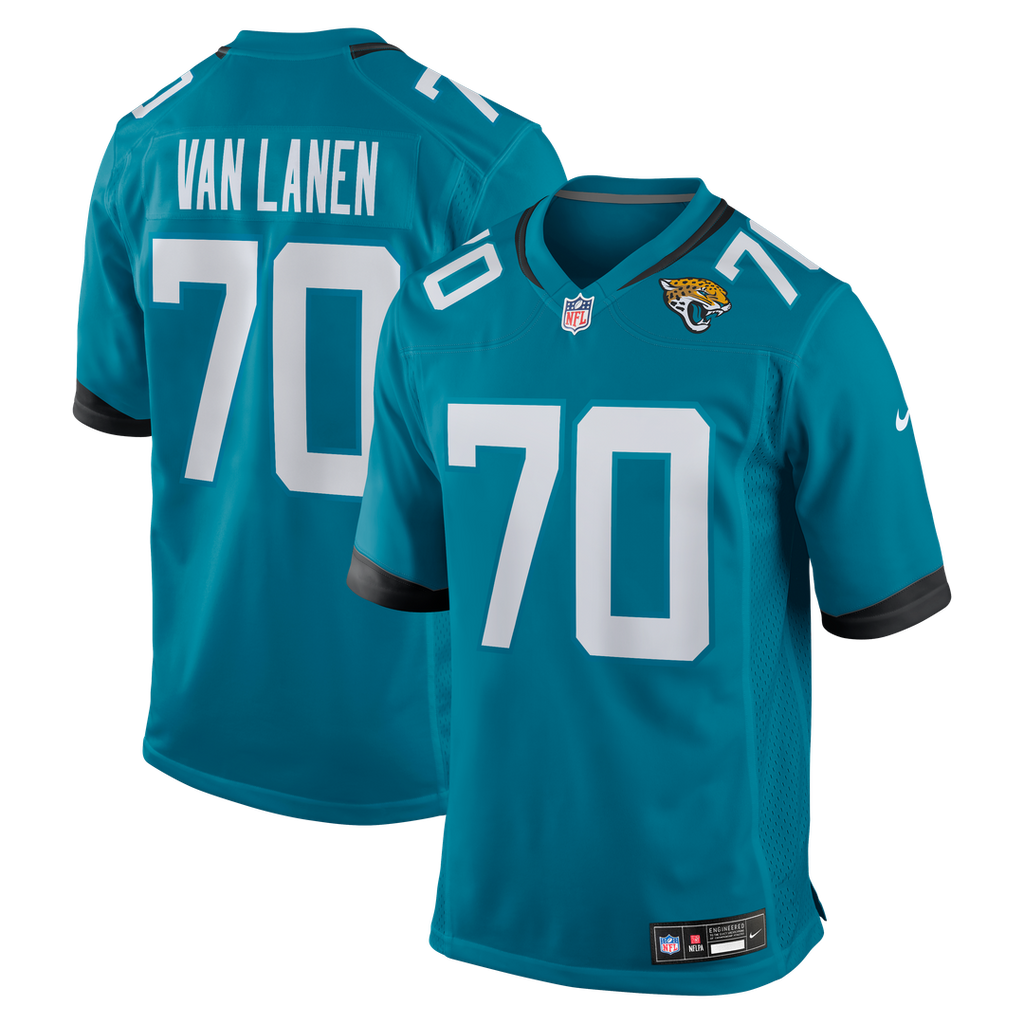 Jacksonville Jaguars Cole Van Lanen Nike Teal Game Jersey