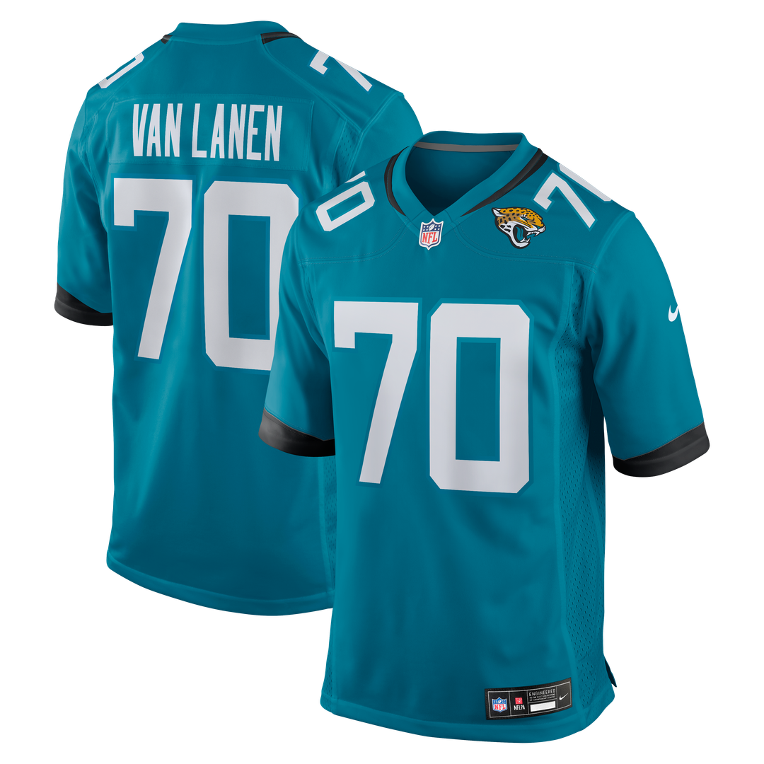 Jacksonville Jaguars Cole Van Lanen Nike Teal Game Jersey