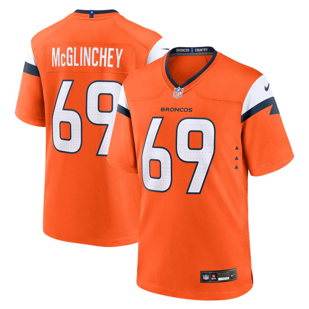Denver Broncos Mike McGlinchey Nike Orange Game Jersey