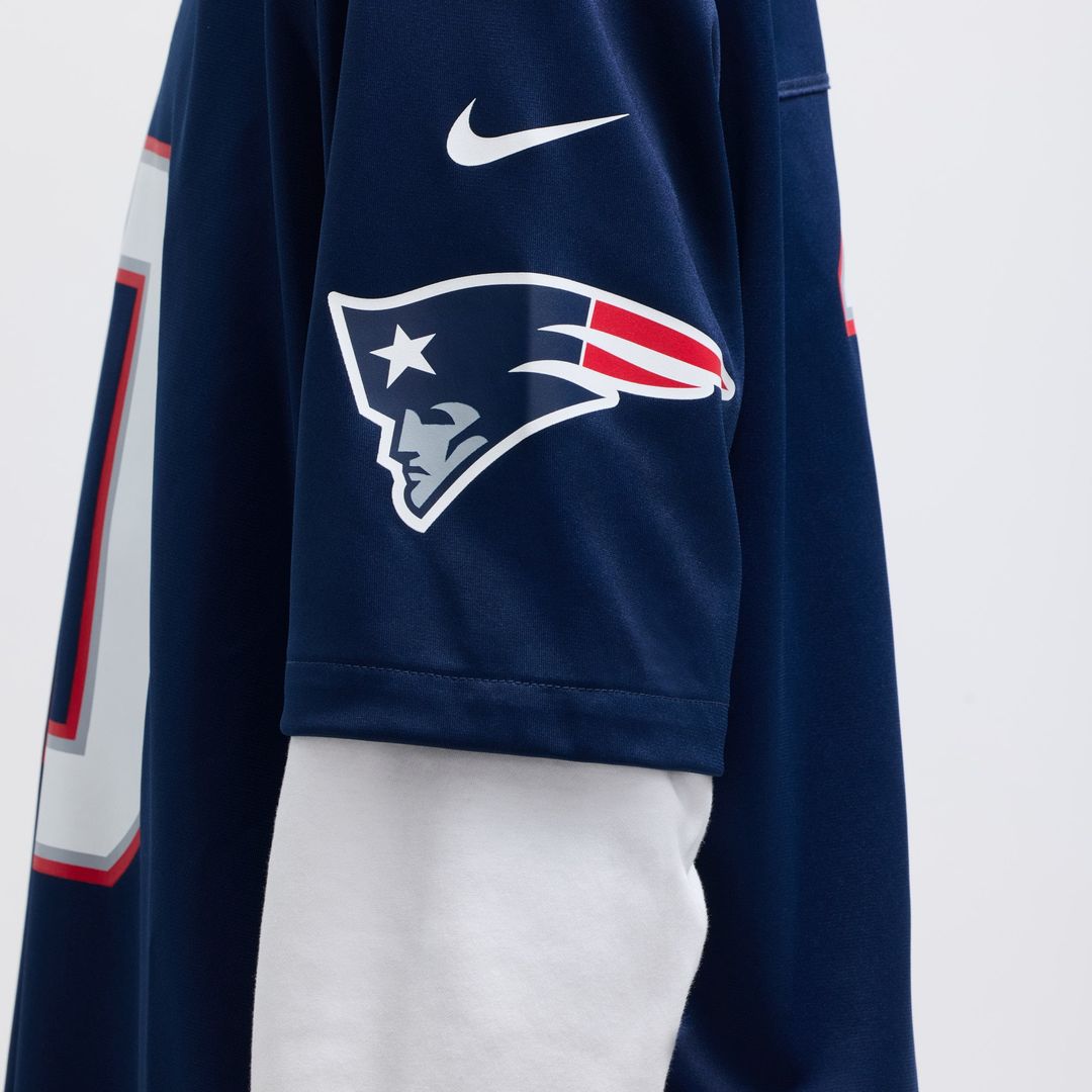 New England Patriots Drake Maye Nike Navy Game Jersey