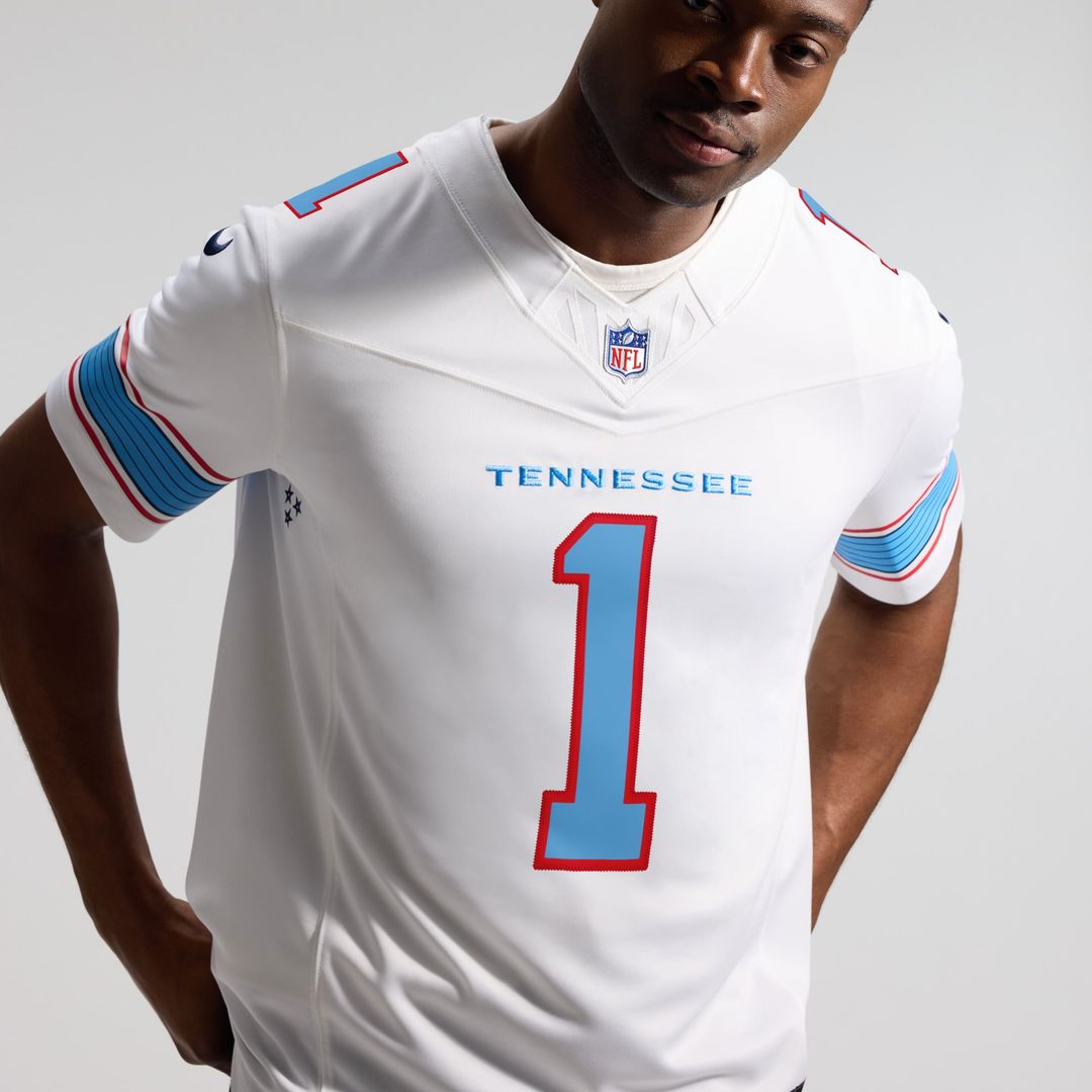 Tennessee Titans Cameron Ward Nike Light Blue Team Vapor FUSE Stitched Limited Jersey