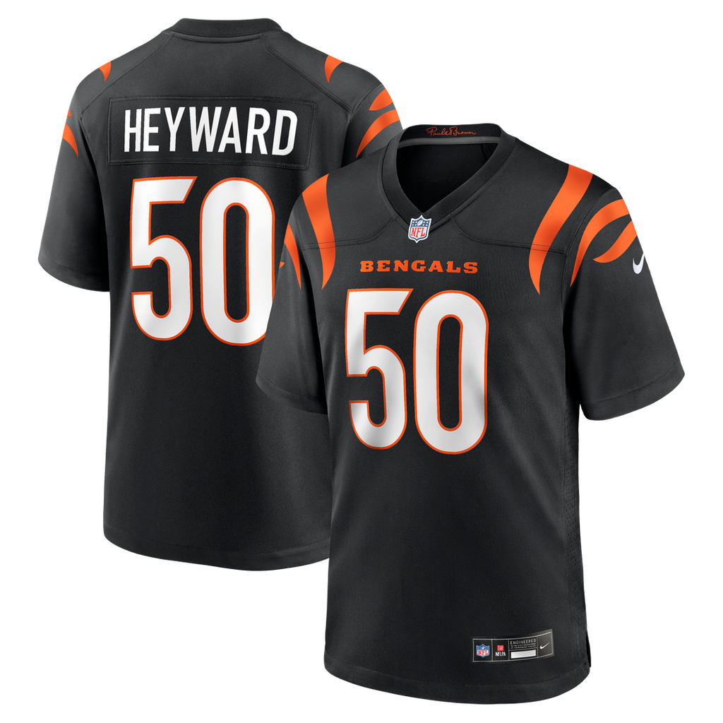 Cincinnati Bengals Shaka Heyward Nike Black Game Jersey