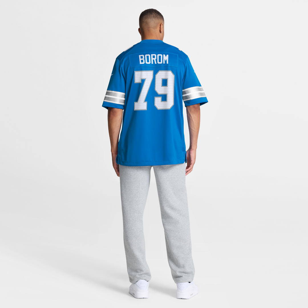Detroit Lions Larry Borom Nike Blue Game Jersey