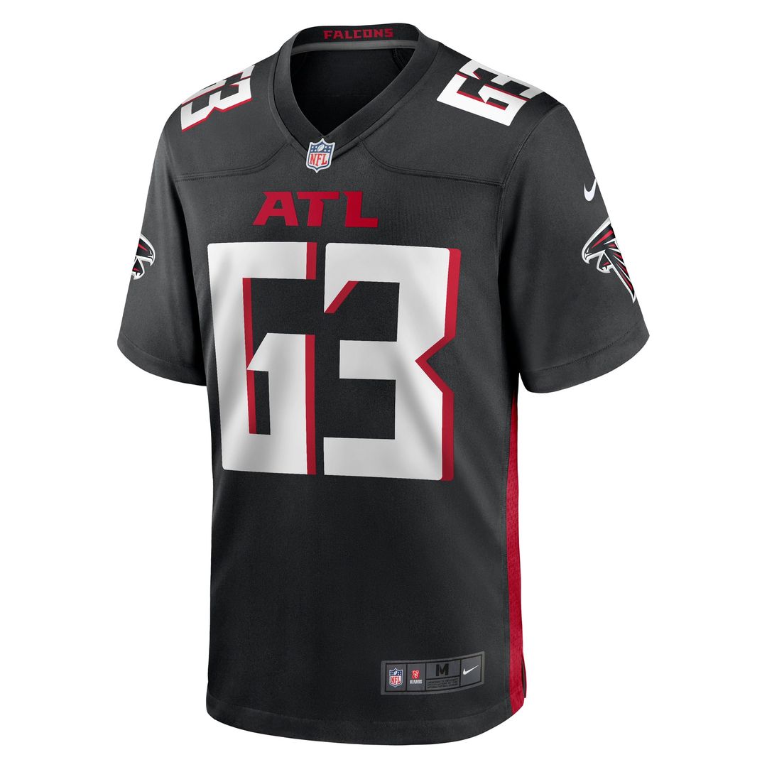 Atlanta Falcons Chris Lindstrom Nike Black Game Jersey