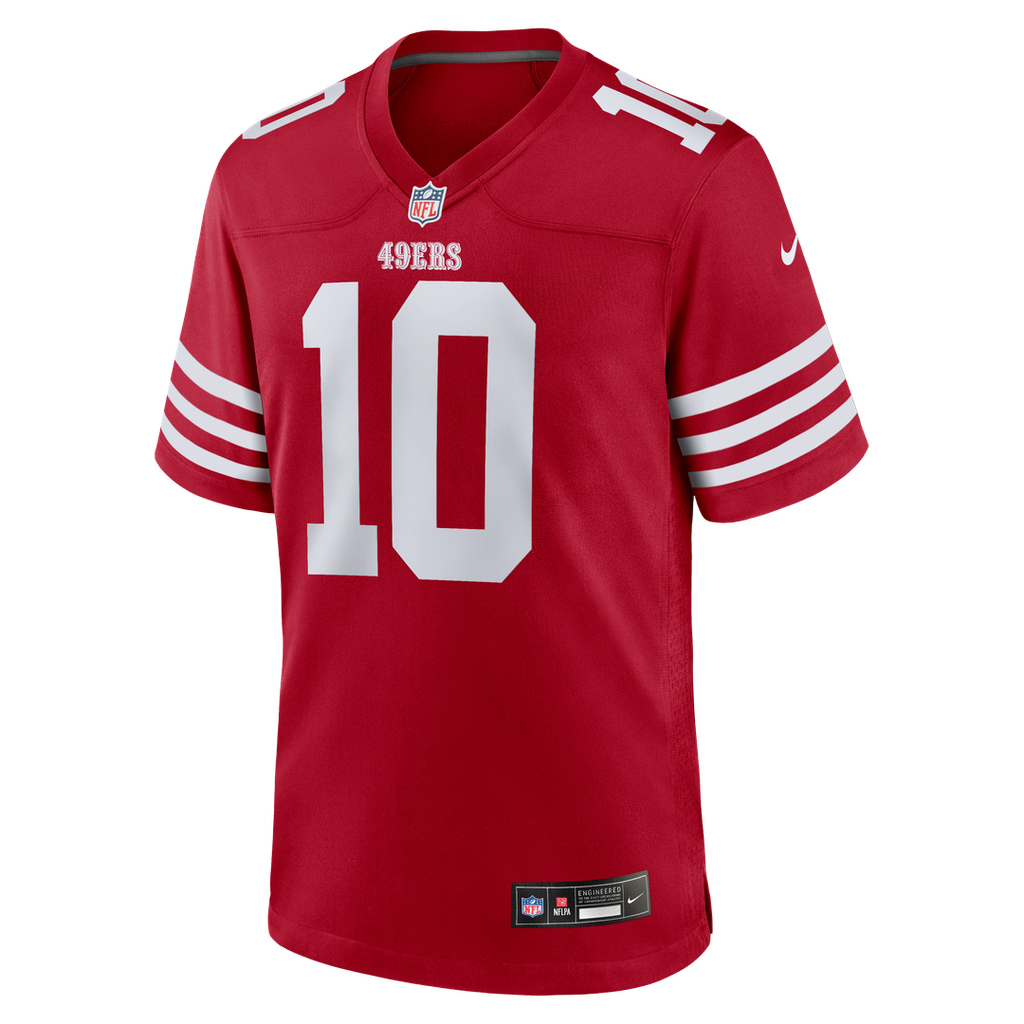 San Francisco 49ers Mac Jones Nike Scarlet Game Jersey