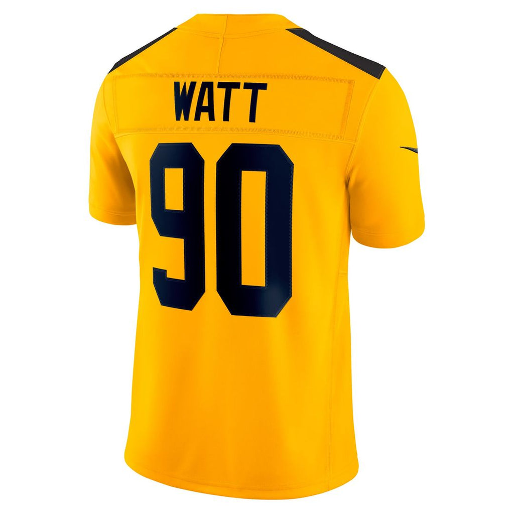 Pittsburgh Steelers T.J. Watt Nike Gold Alternate Vapor FUSE Limited Jersey