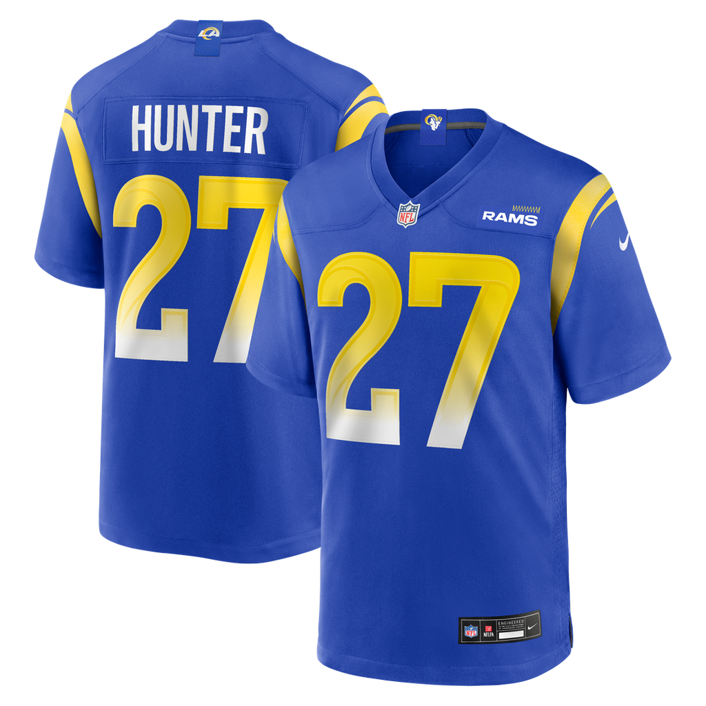 Los Angeles Rams Jarquez Hunter Nike Royal Game Jersey