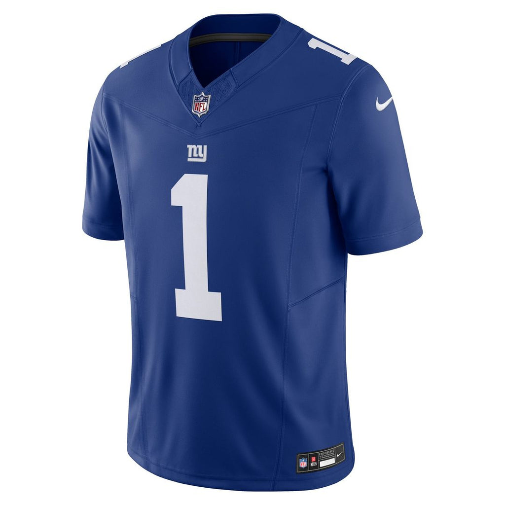 New York Giants Malik Nabers Nike Royal Vapor FUSE Limited Jersey