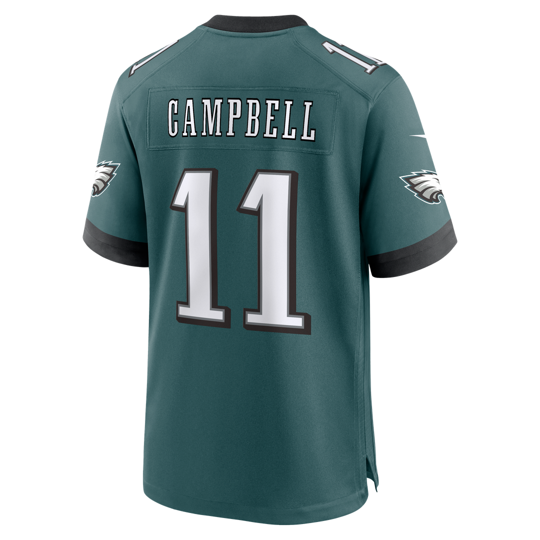 Philadelphia Eagles Jihaad Campbell Nike Midnight Green Game Jersey