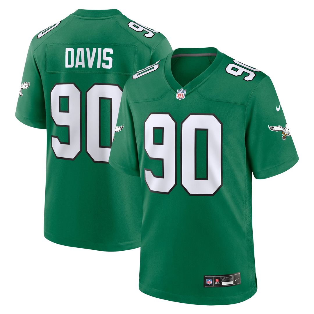 Philadelphia Eagles Jordan Davis Nike Midnight Green Game Jersey
