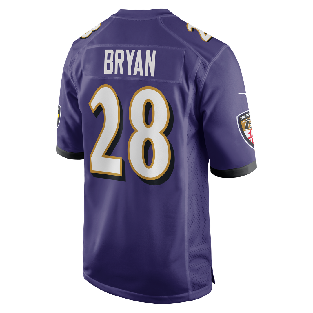 Baltimore Ravens Taven Bryan Nike Purple Game Jersey