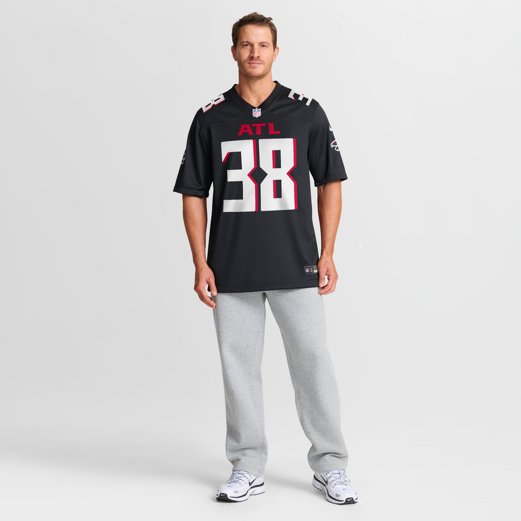 Atlanta Falcons Nathan Carter Nike Black Game Jersey