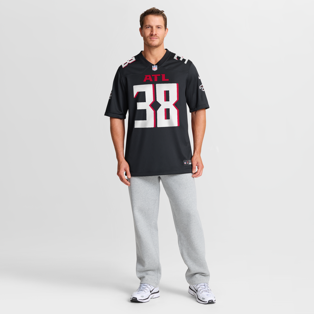 Atlanta Falcons Nathan Carter Nike Black Game Jersey