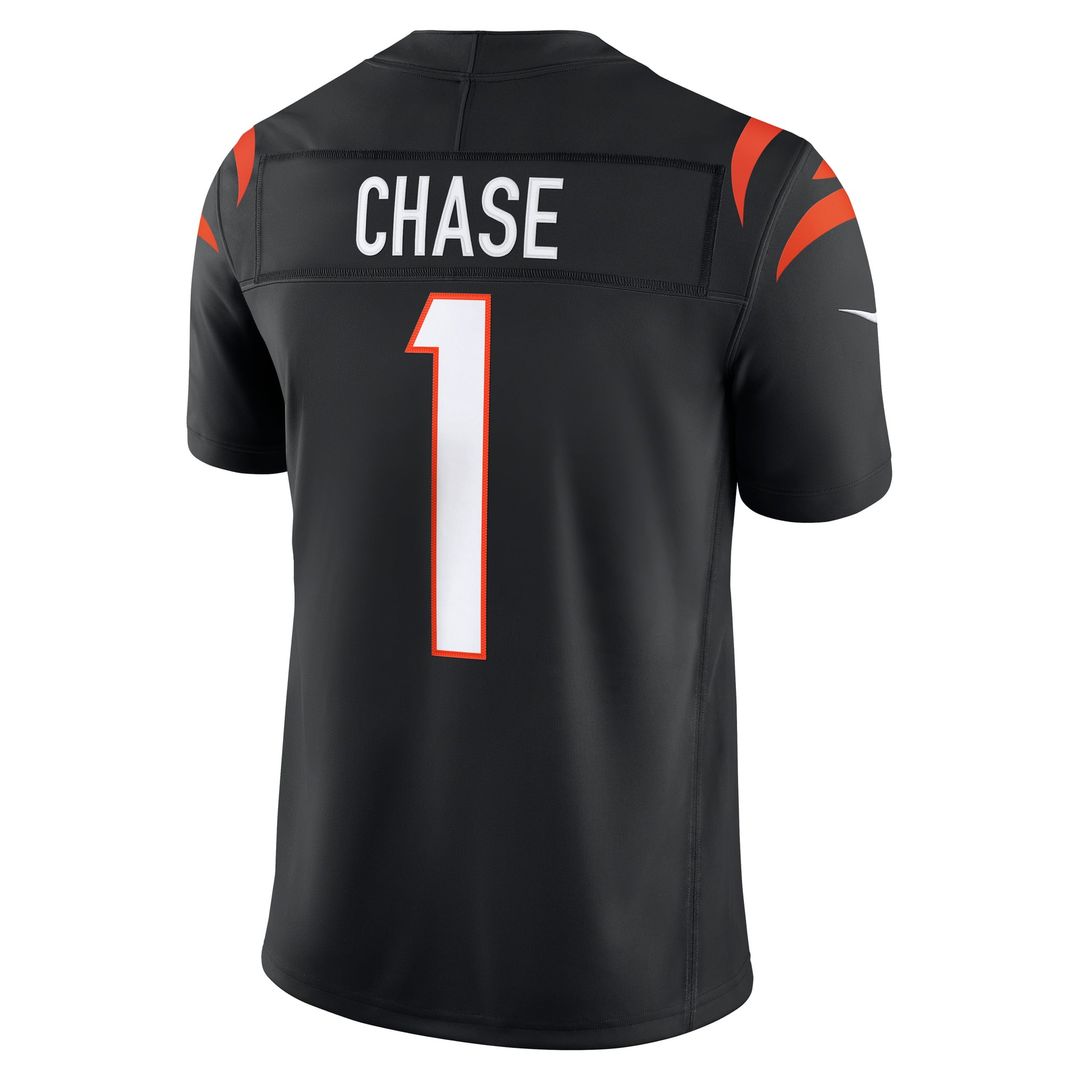 Cincinnati Bengals Ja'Marr Chase Nike Black Team Vapor FUSE Stitched Limited Jersey