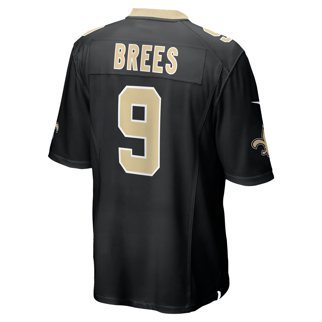 New Orleans Saints Drew Brees Nike Black Game Jersey