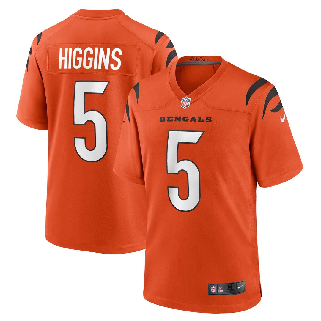 Cincinnati Bengals Tee Higgins Nike Black Game Jersey
