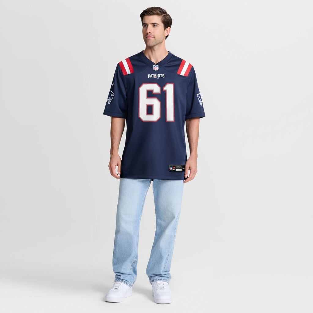 New England Patriots Darrian Dalcourt Nike Navy Game Jersey