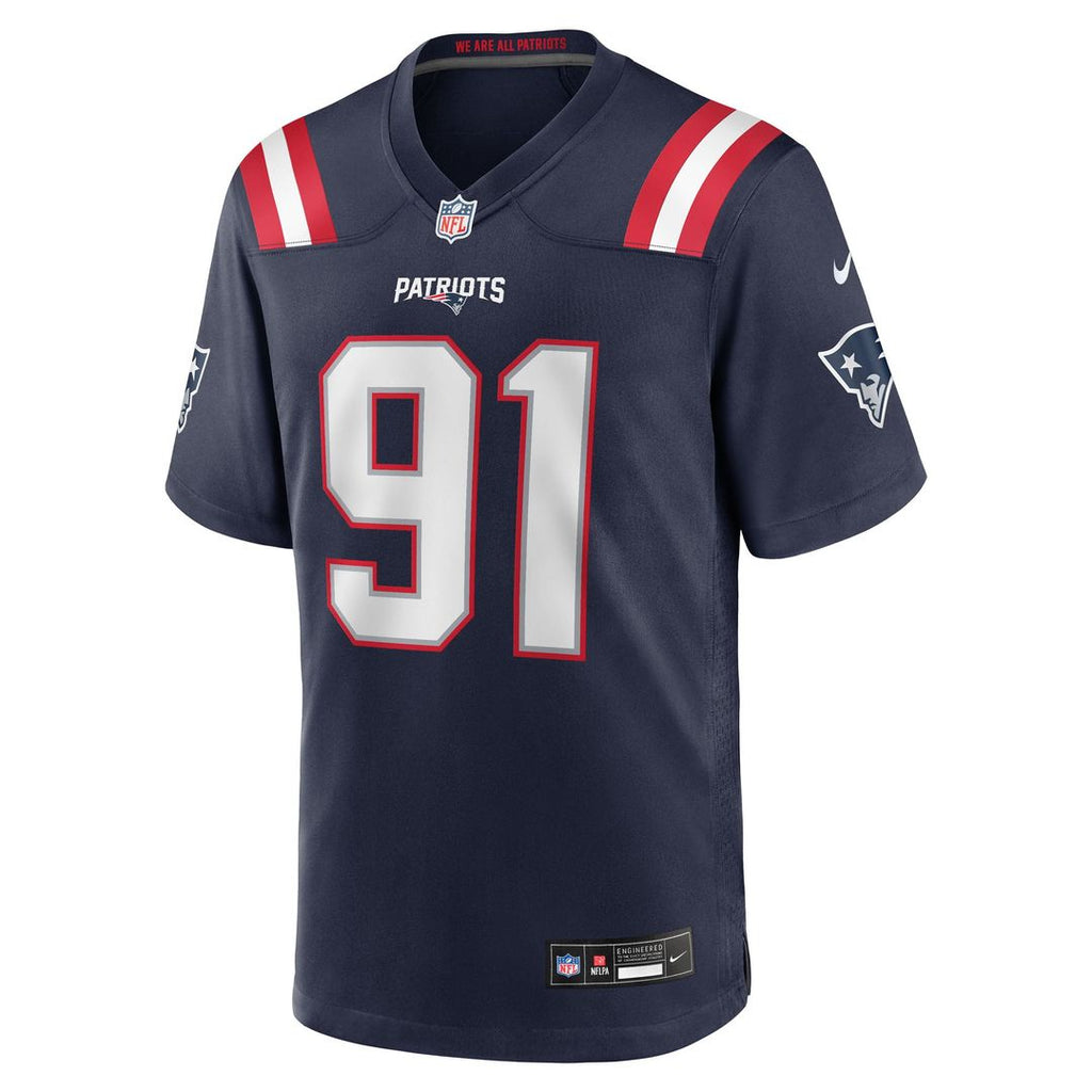 New England Patriots Elijah Ponder Nike Navy Game Jersey