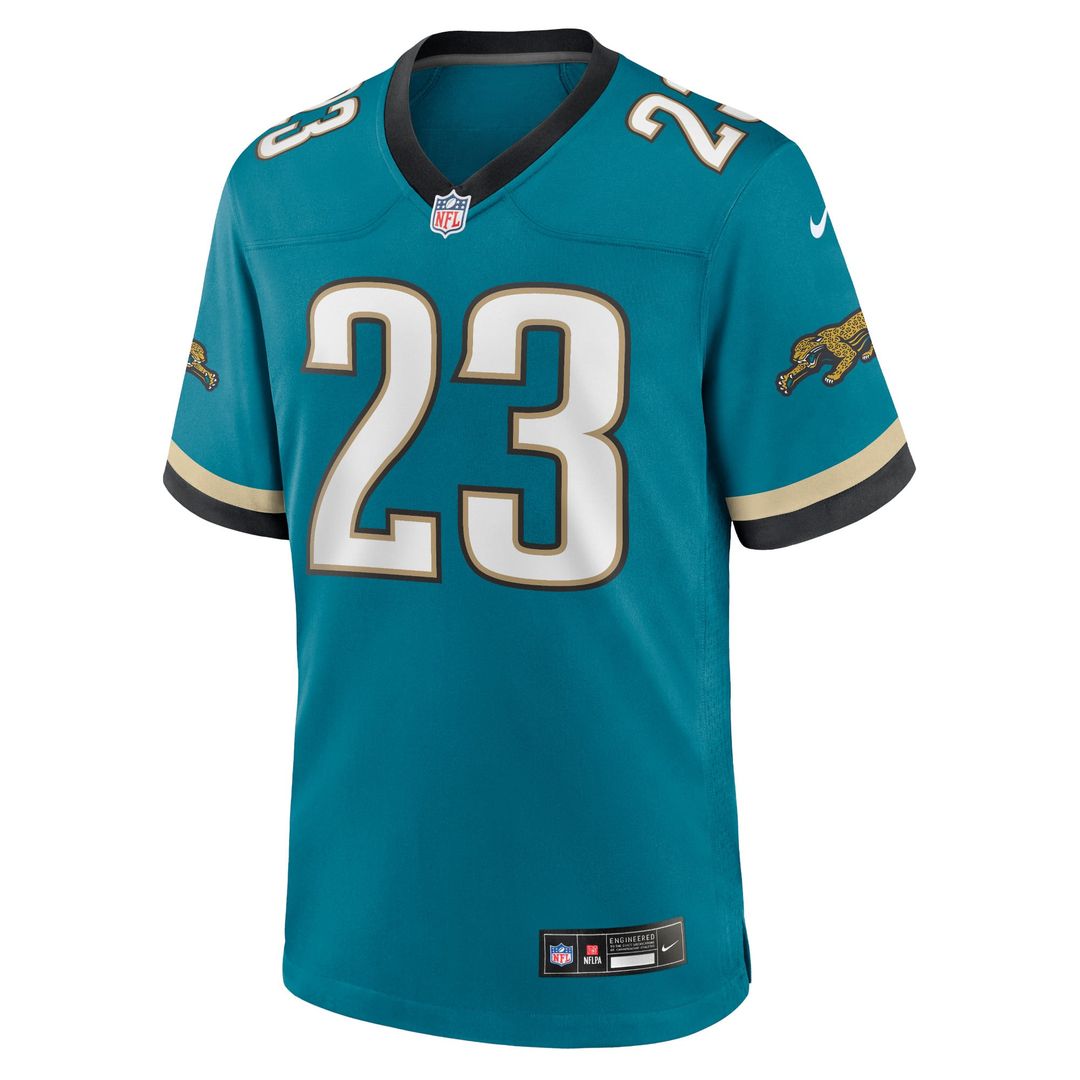 Jacksonville Jaguars Foye Oluokun Nike Teal Prowler Throwback Game Jersey