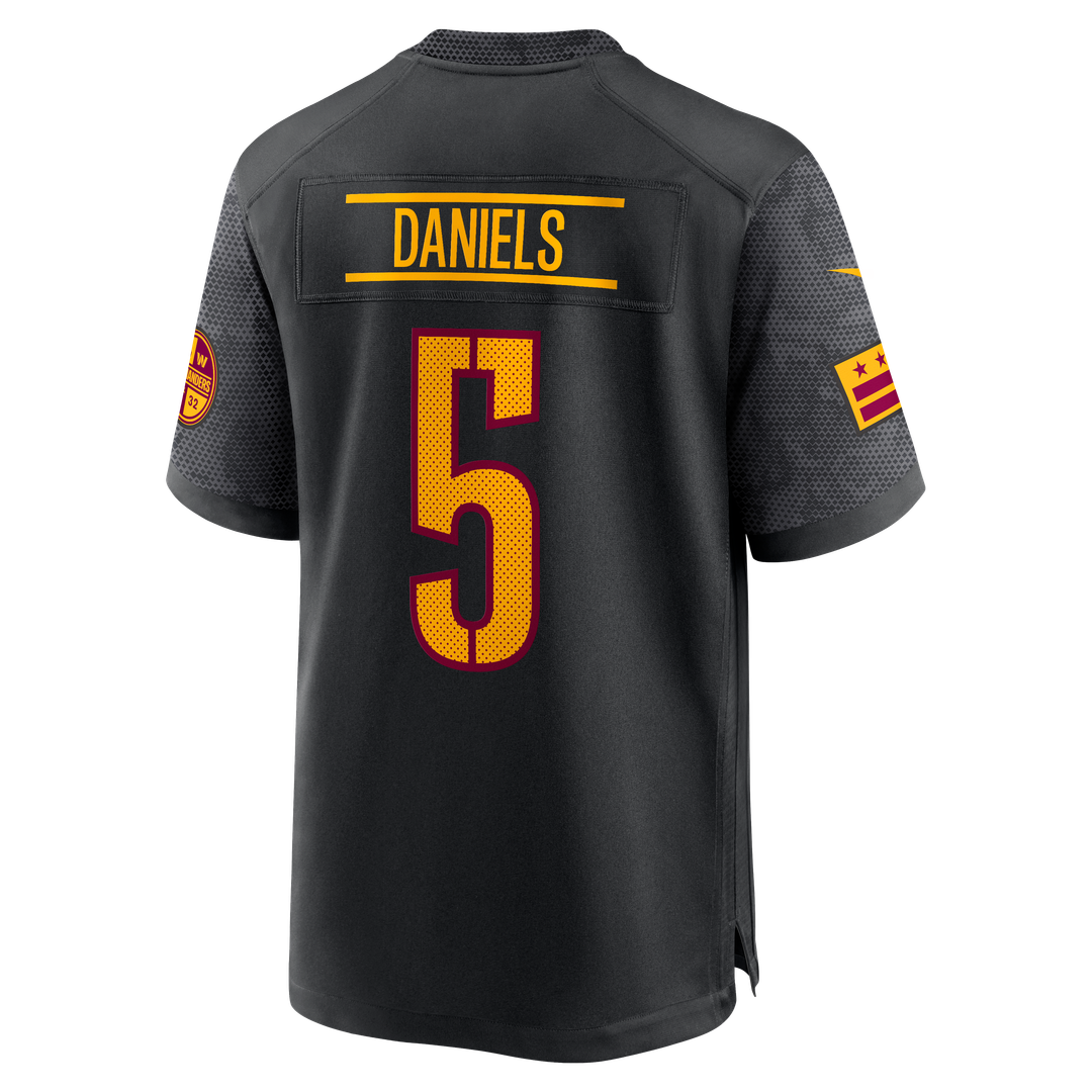 Washington Commanders Jayden Daniels Nike Black Alternate Game Jersey