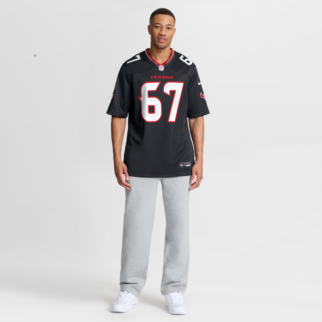 Houston Texans Evan Brown Nike Navy Game Jersey