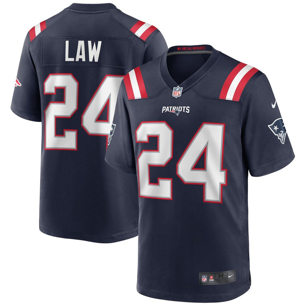 New England Patriots Ty Law Nike Navy Retired Player Game Jersey