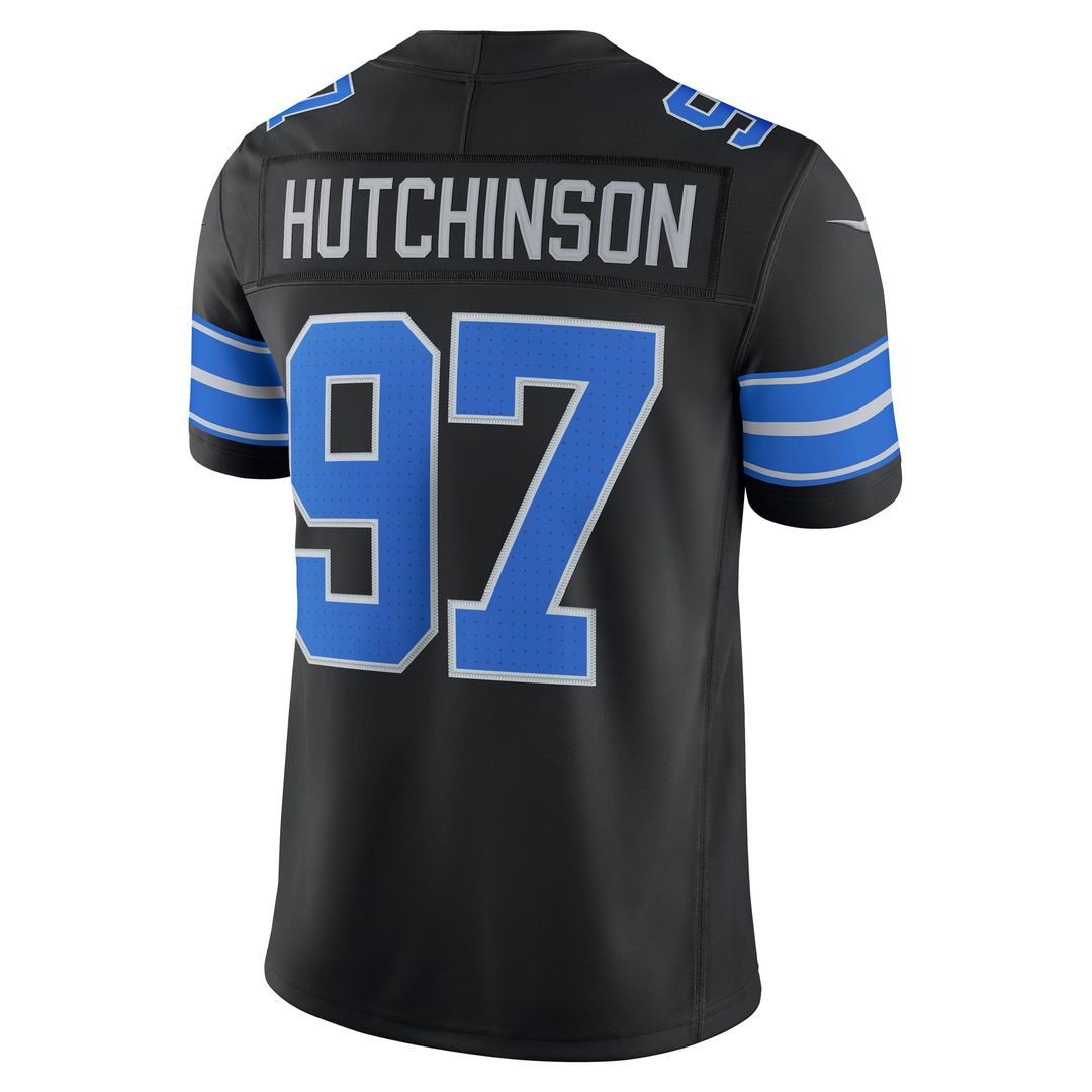 Detroit Lions Aidan Hutchinson Nike Blue Team Vapor FUSE Stitched Limited Jersey