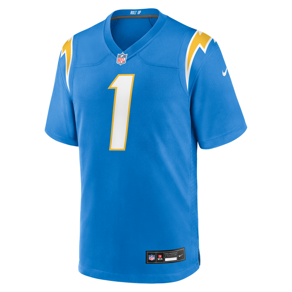 Los Angeles Chargers Quentin Johnston Nike Navy Alternate Super Chargers Game Jersey