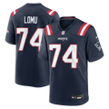 New England Patriots Caleb Lomu Nike Navy Game Jersey