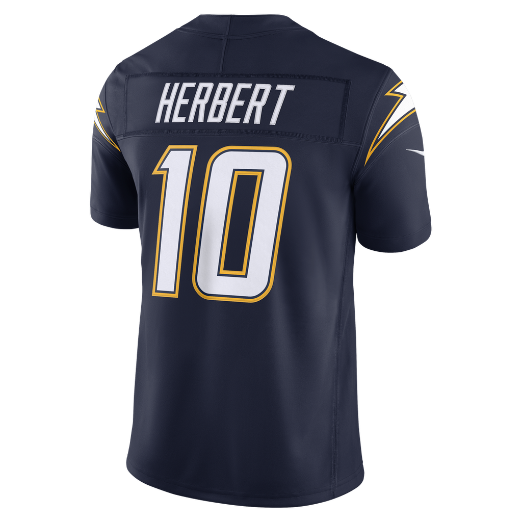 Los Angeles Chargers Justin Herbert Nike Navy Alternate Super Chargers Vapor FUSE Stitched Limited Jersey