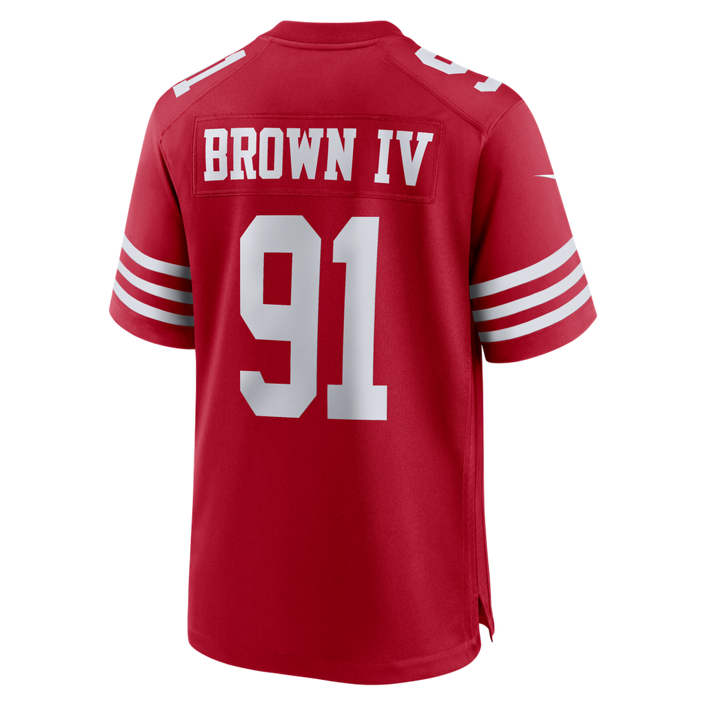 San Francisco 49ers Earnest Brown IV Nike Scarlet Game Jersey