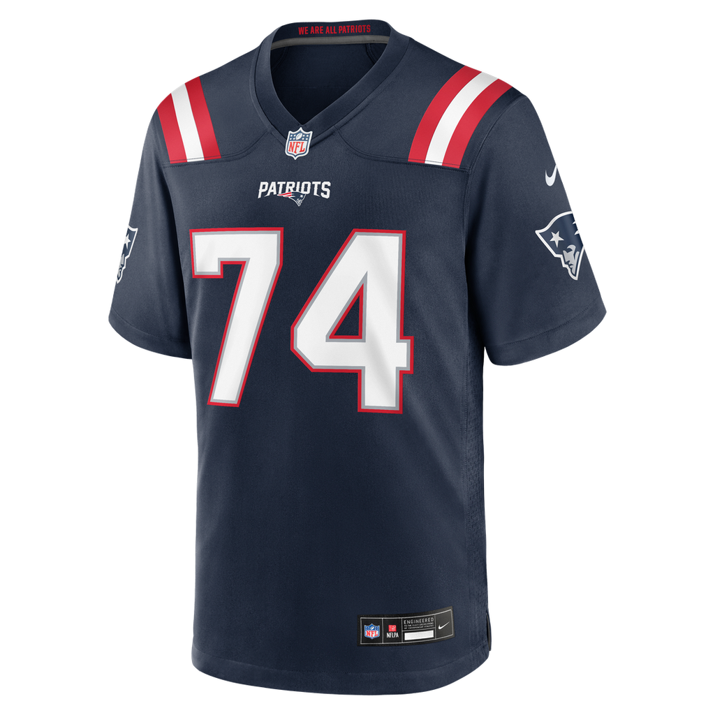 New England Patriots Caleb Lomu Nike Navy Game Jersey