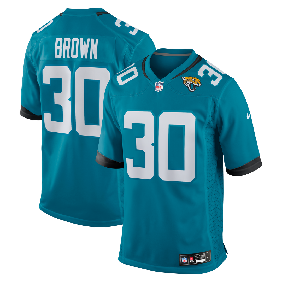 Jacksonville Jaguars Montaric Brown Nike Teal Game Jersey