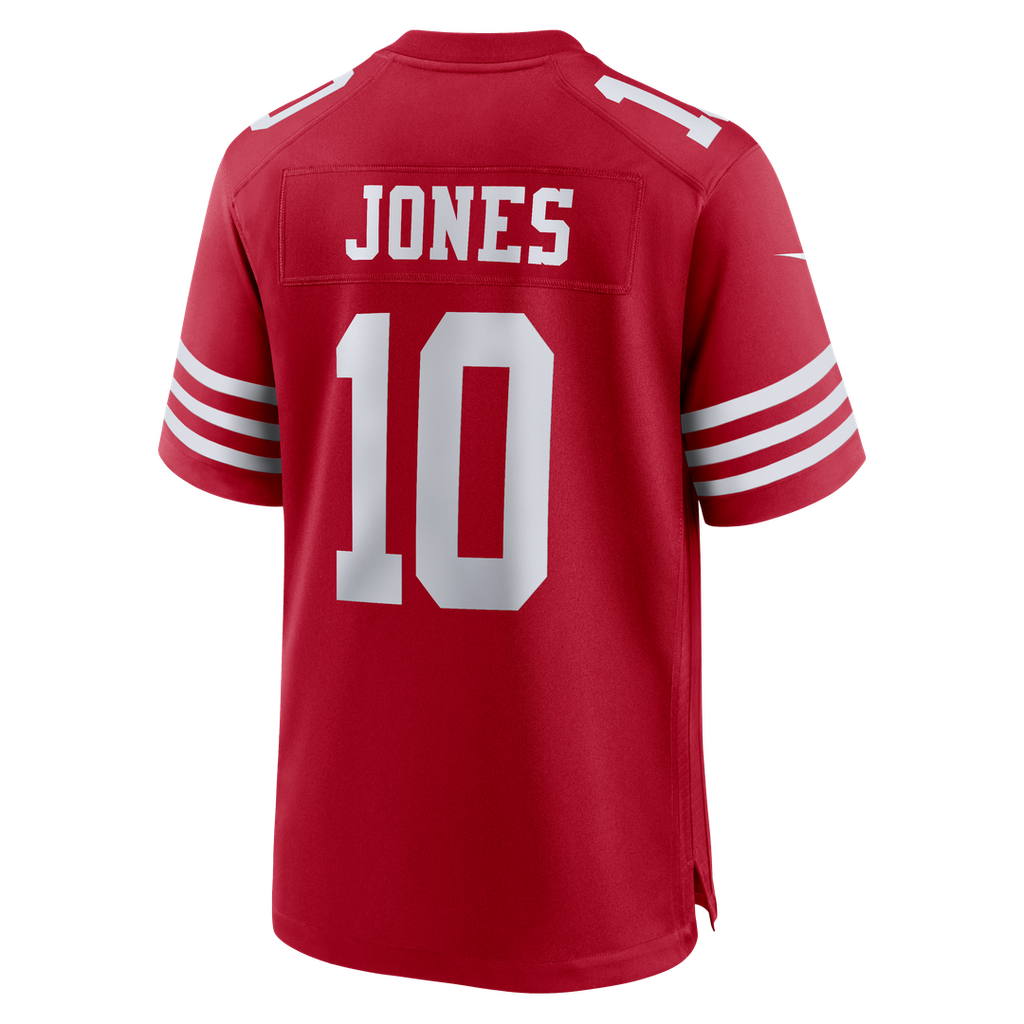 San Francisco 49ers Mac Jones Nike Scarlet Game Jersey