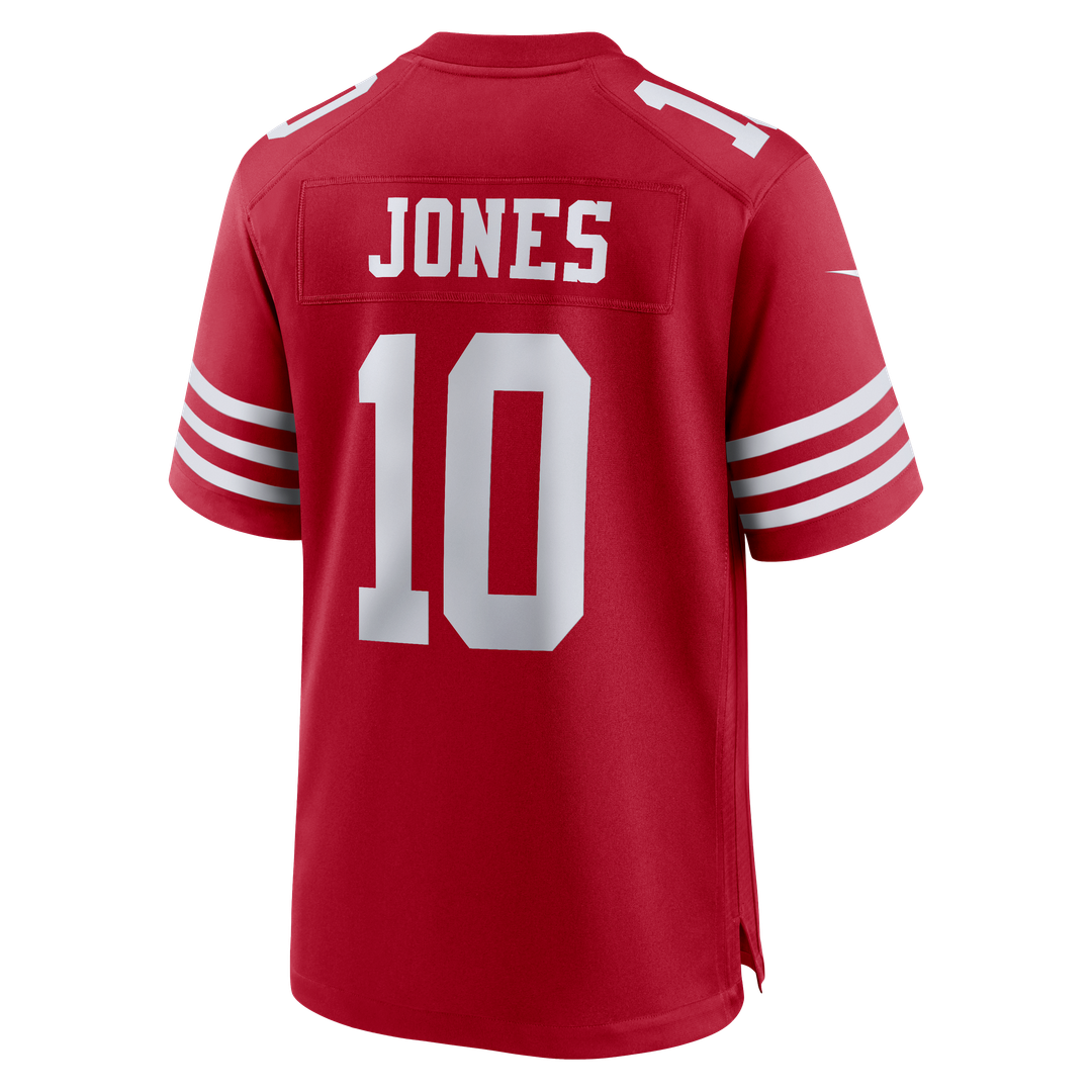 San Francisco 49ers Mac Jones Nike Scarlet Game Jersey