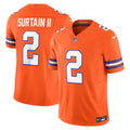 Denver Broncos Patrick Surtain II Nike Orange Alternate Mile High Collection 1977 Throwback Vapor FUSE Limited Jersey