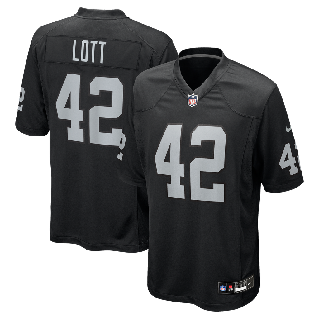 Las Vegas Raiders Ronnie Lott Nike Black Retired Player Game Jersey