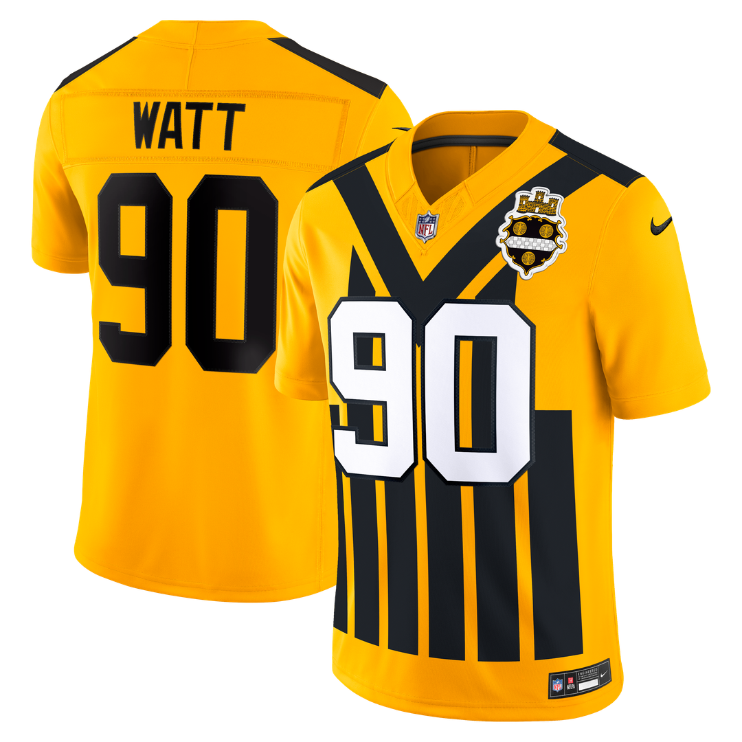 Pittsburgh Steelers T.J. Watt Nike Gold Alternate Vapor FUSE Stitched Limited Jersey