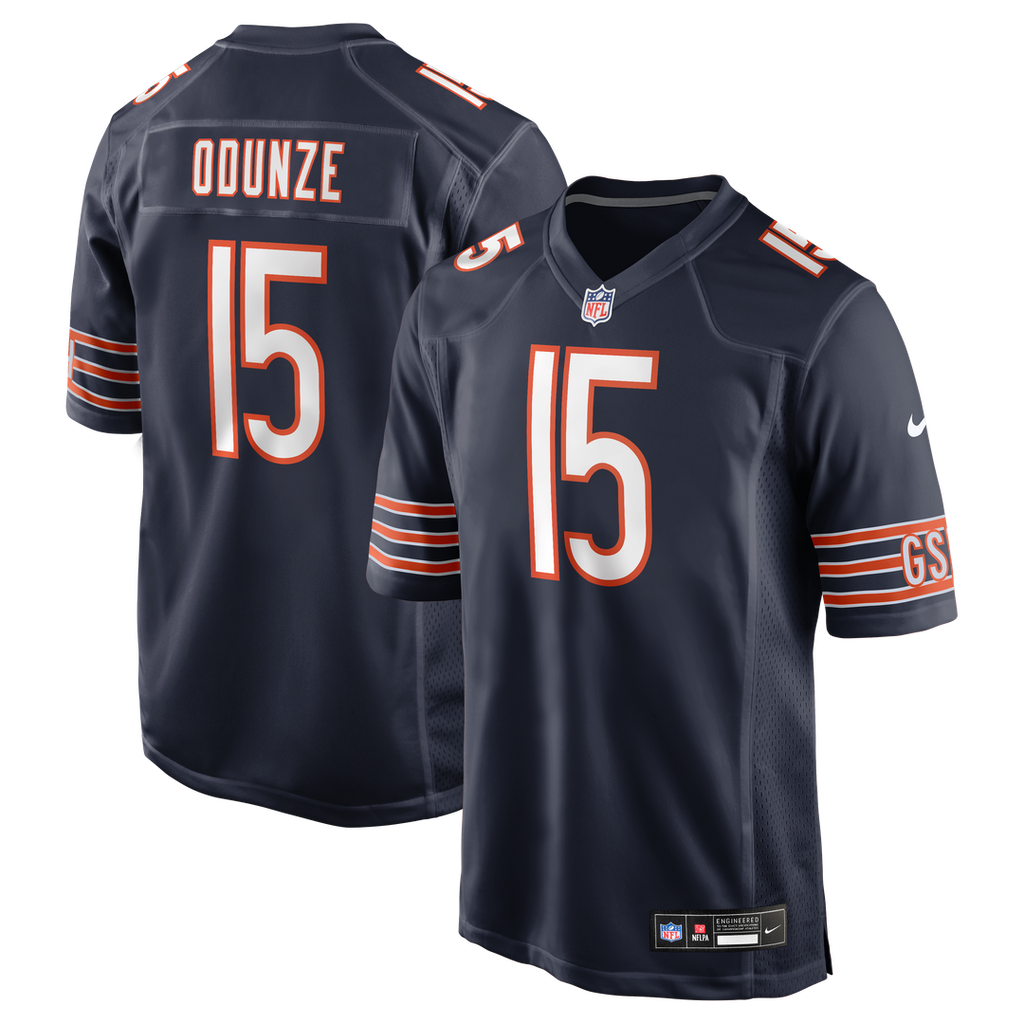 Chicago Bears Rome Odunze Nike Navy Game Jersey