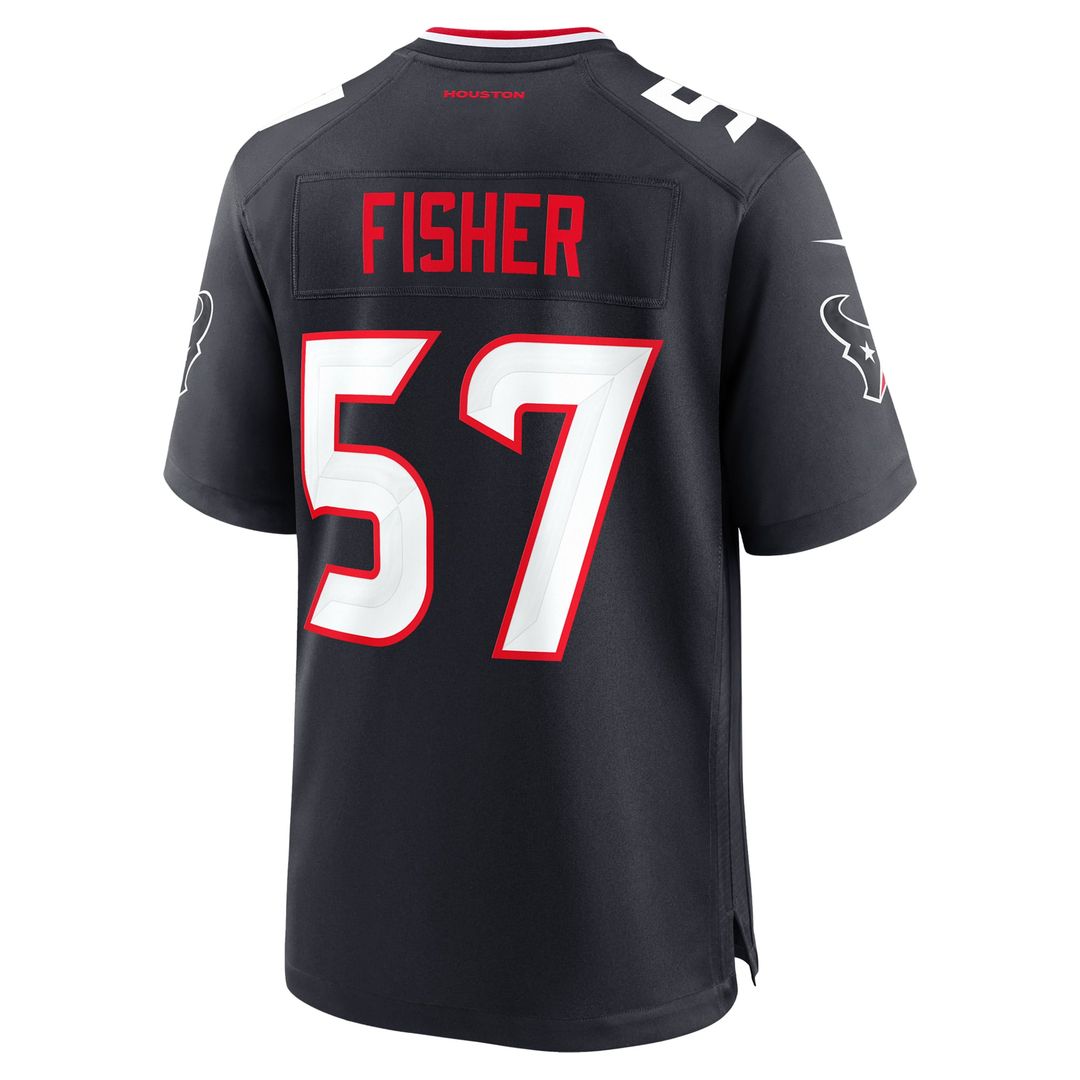 Houston Texans Blake Fisher Nike Navy Game Jersey