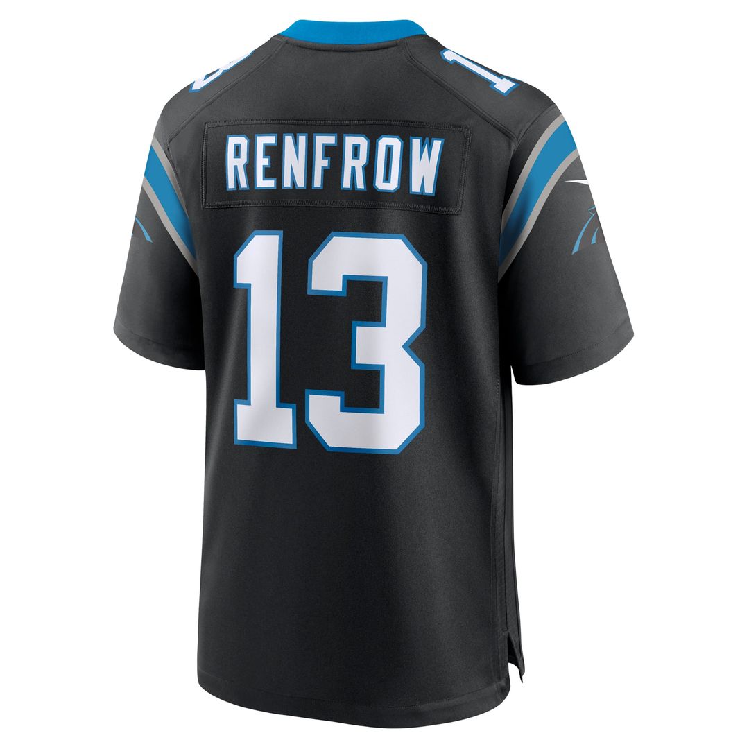 Carolina Panthers Hunter Renfrow Nike Black Game Jersey