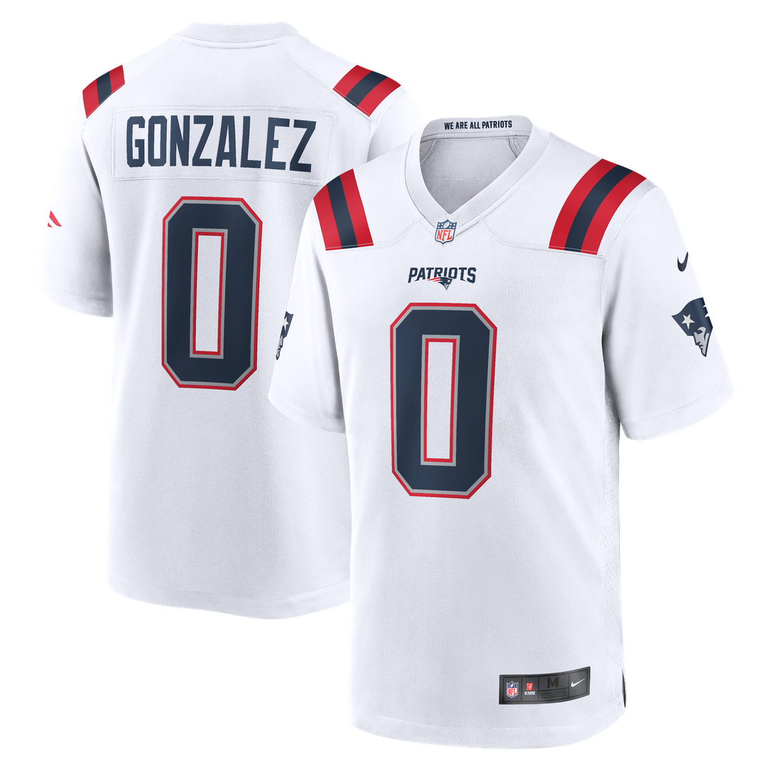 New England Patriots Christian Gonzalez Nike Navy Game Jersey