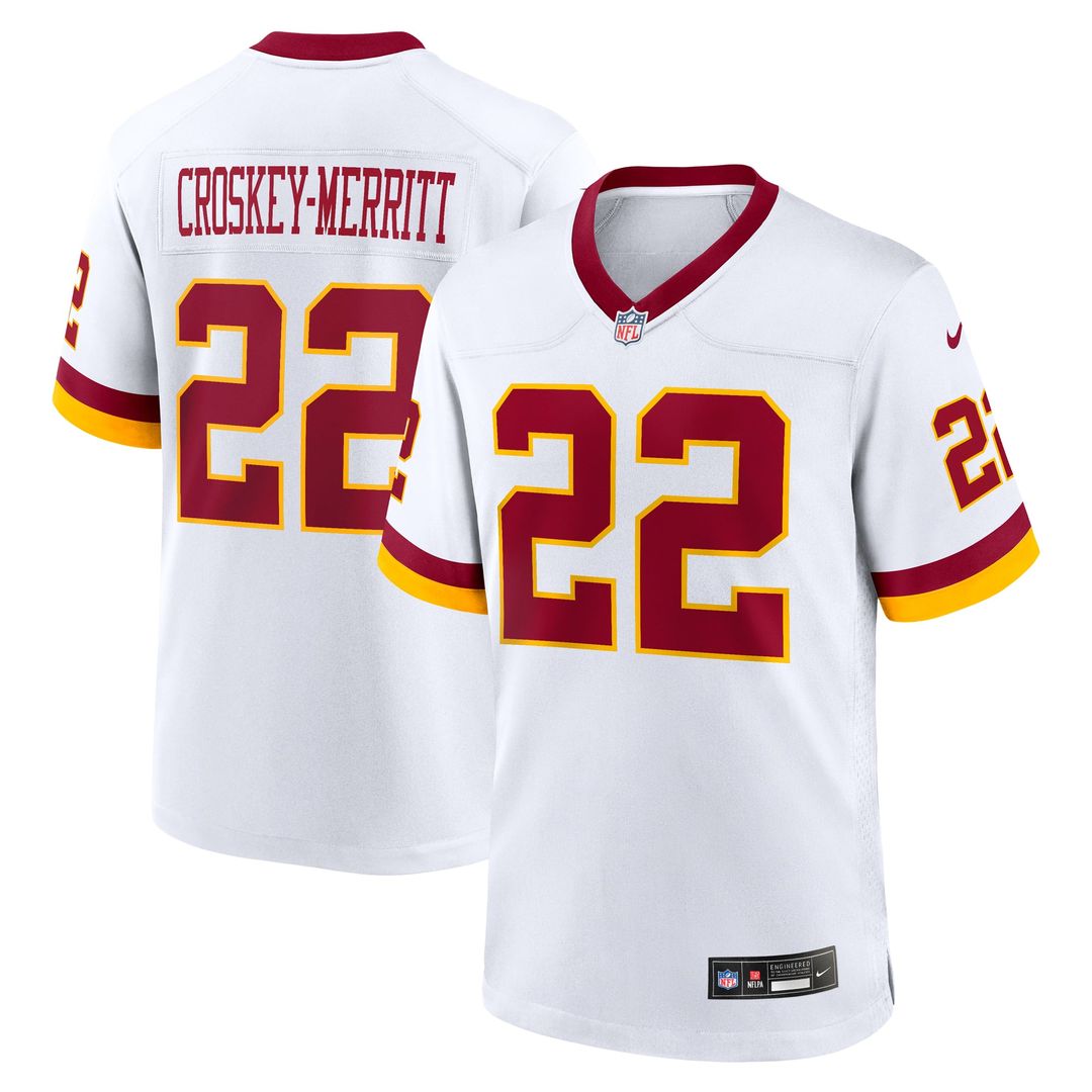 Washington Commanders Jacory Croskey - Merritt Nike White Game Super Bowl Era Jersey