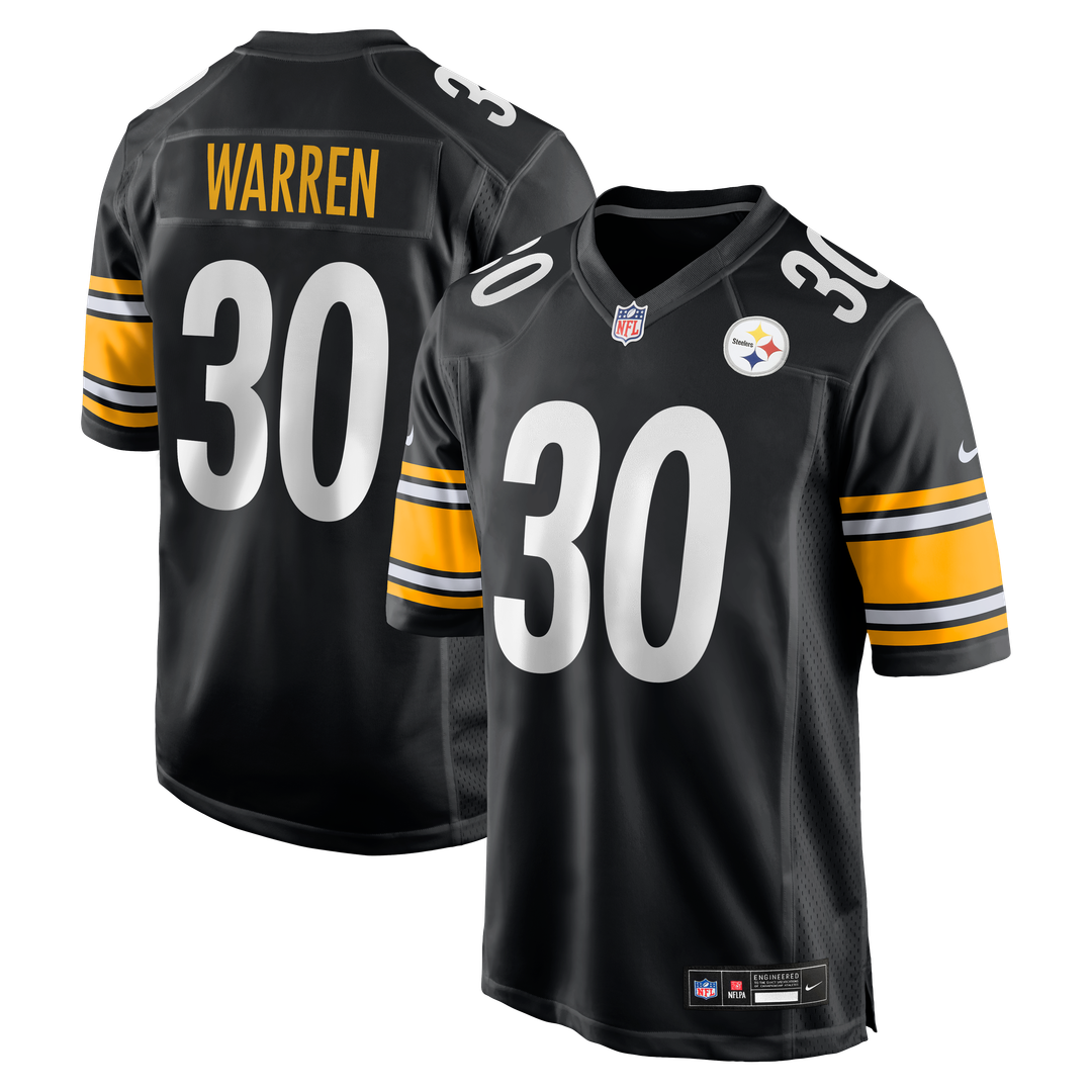 Pittsburgh Steelers Jaylen Warren Nike Black Game Jersey