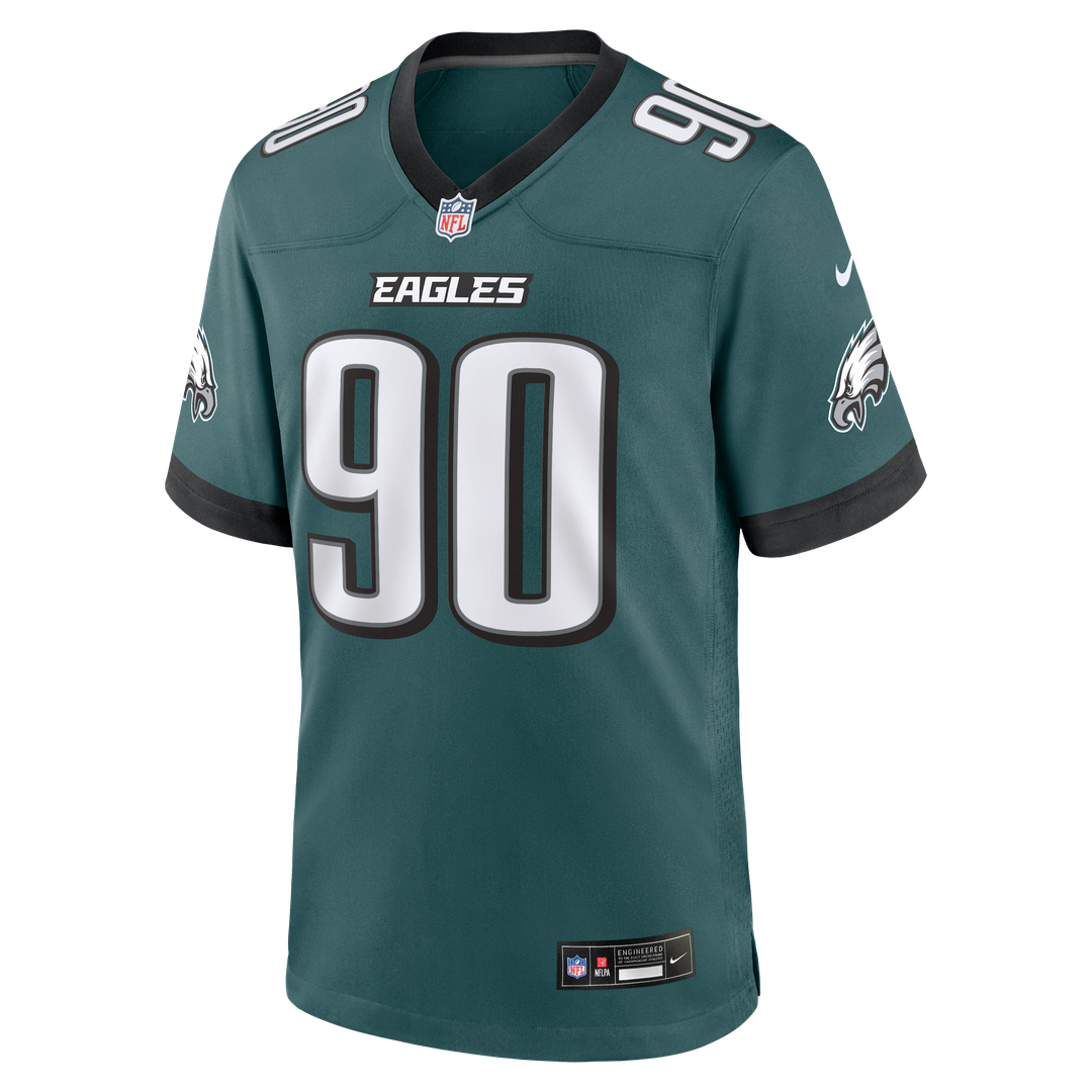 Philadelphia Eagles Jordan Davis Nike Midnight Green Game Jersey